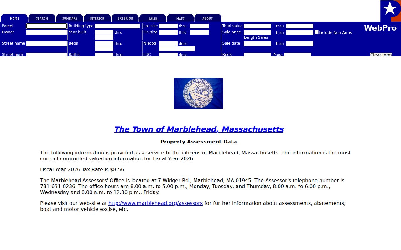 Marblehead residents directory property search at Patriot Properties