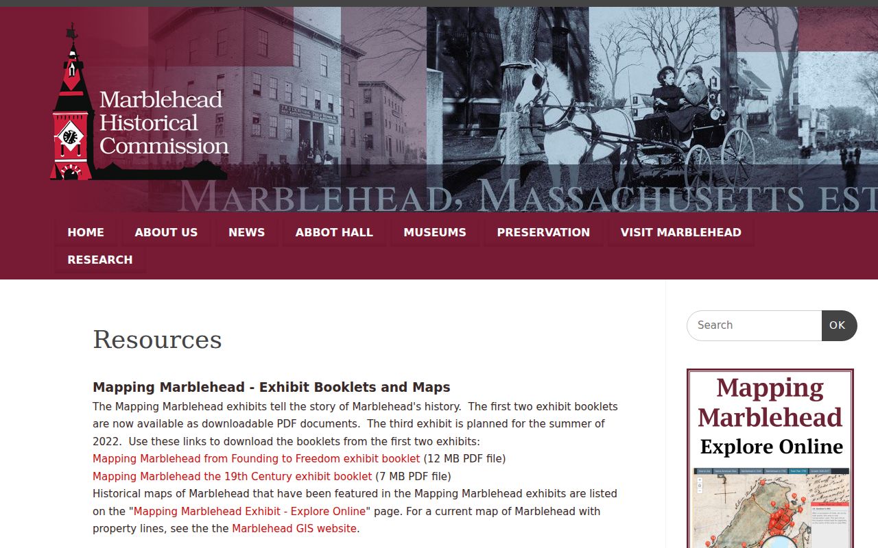 Marblehead previous residents house-history research resources
